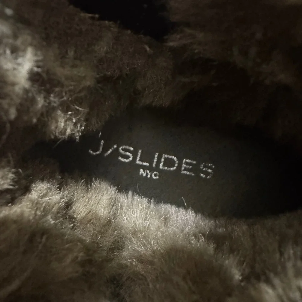J Slides Val Waterproof Nubuck Boots Womens 7 Brown Excellent Faux Fur Lined